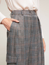 Glen plaid pattern palazzo trousers image number 2