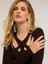 Ribbed sweater with knitted neckline image number 3