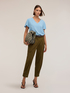 V-neck blouse with flared sleeves image number 2