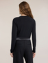 Draped bodysuit with long sleeves image number 1