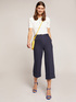 Cropped wide-leg trousers with buttons image number 0