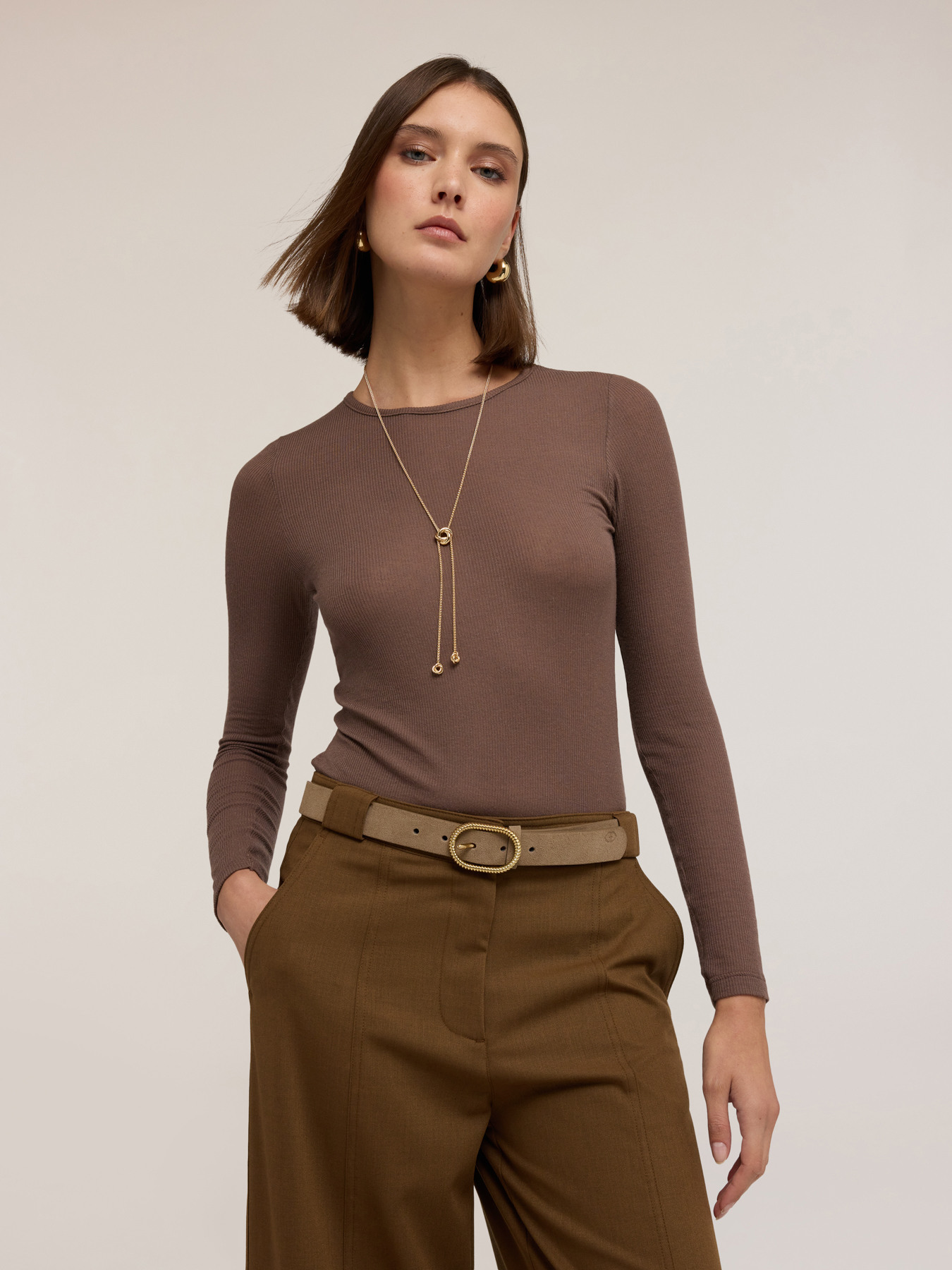 T-shirt a coste misto modal cashmere image number 2