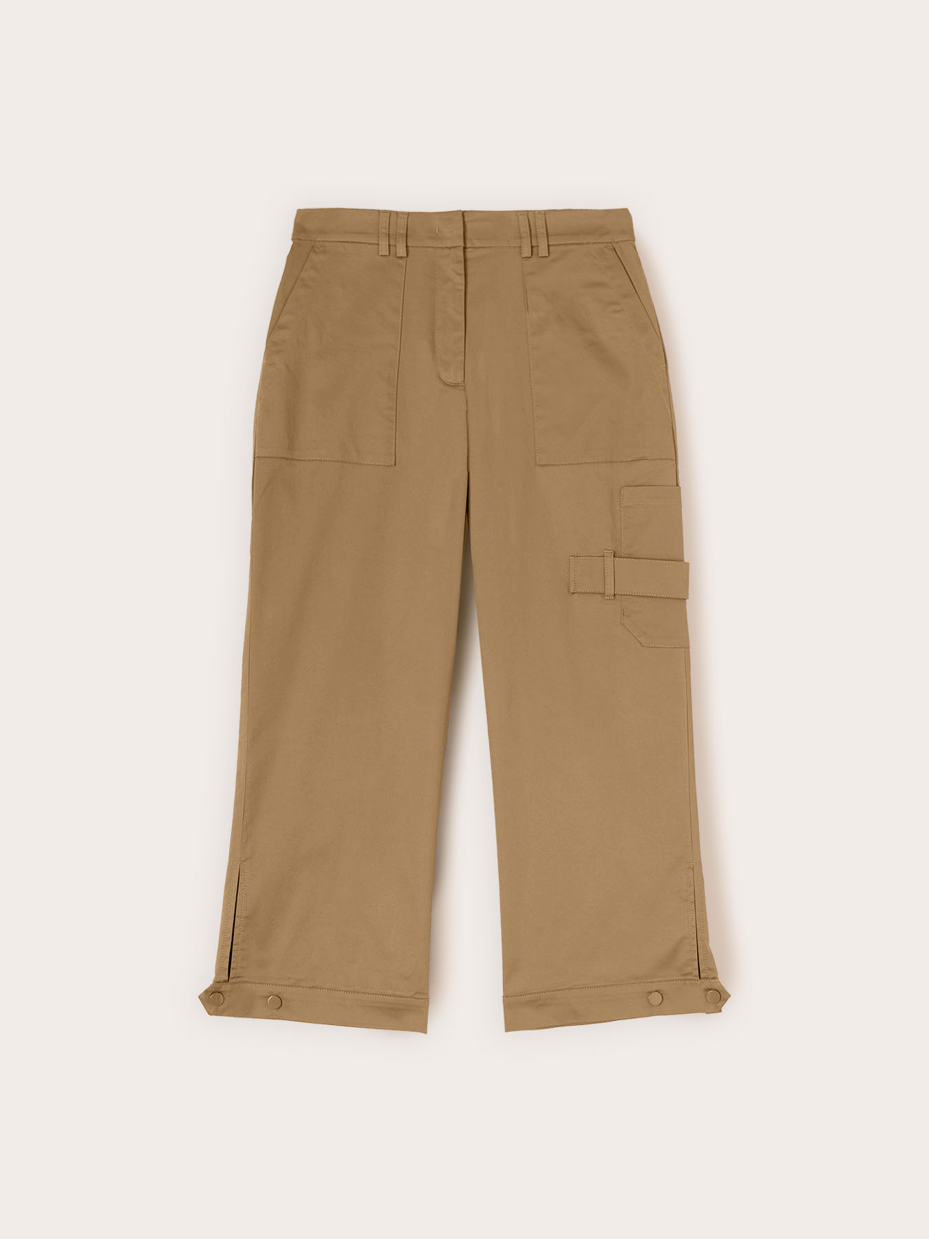 Cotton gabardine cargo pants image number 4