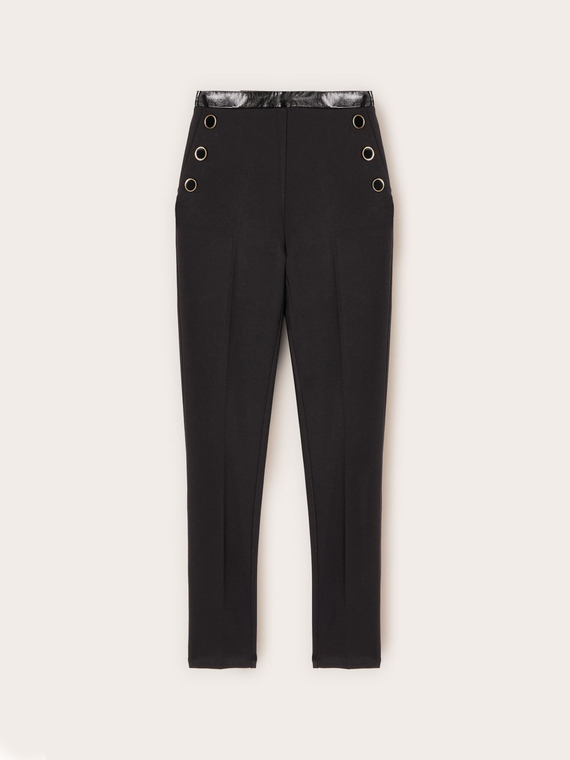 Pantaloni skinny motivo bottoni
