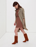 Faux suede trench coat image number 0