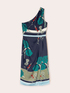 Vestido midi estampado de un hombro image number 4