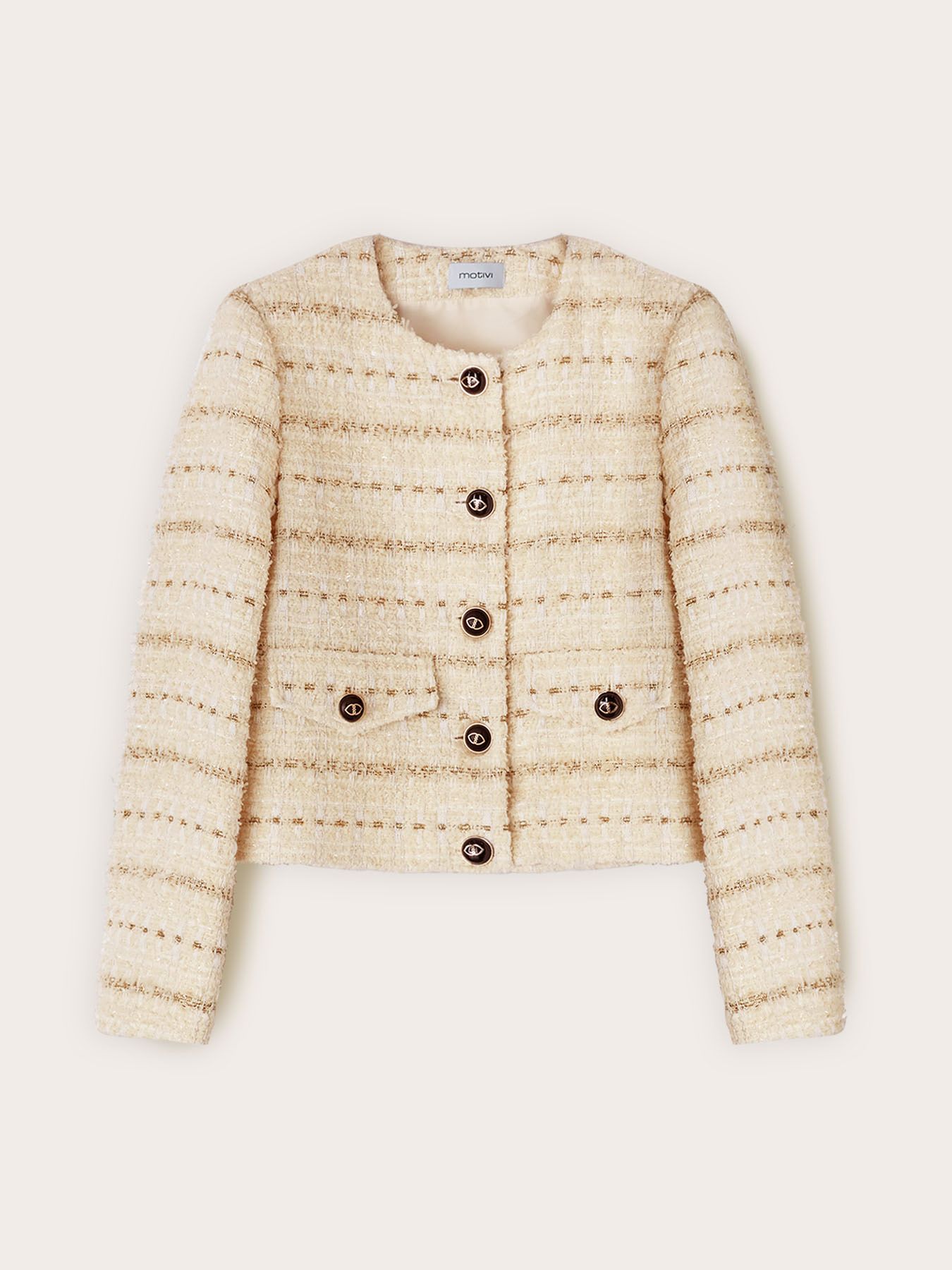 Veste en tissu bouclé avec boutons image number 4