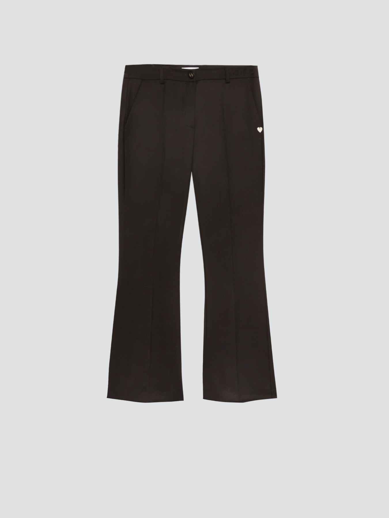 Pantalones flare de color liso image number 3