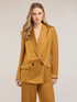 Double-breasted structured jacket in linen blend image number 2