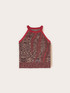 Fine viscose flamed knit top image number 4