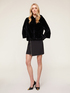 Faux fur winter jacket with knit cuffs image number 1