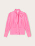 Bluse mit Organza-Schleife image number 4