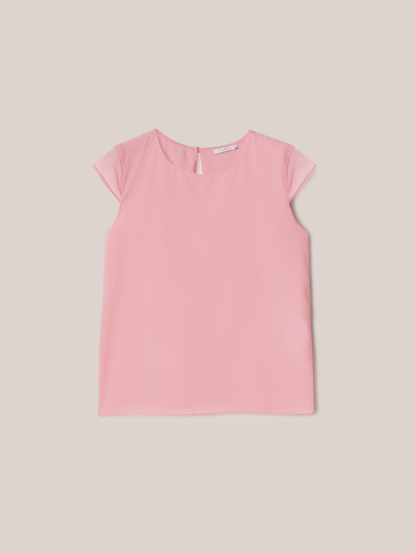 Weich fallende einfarbige Bluse image number 3