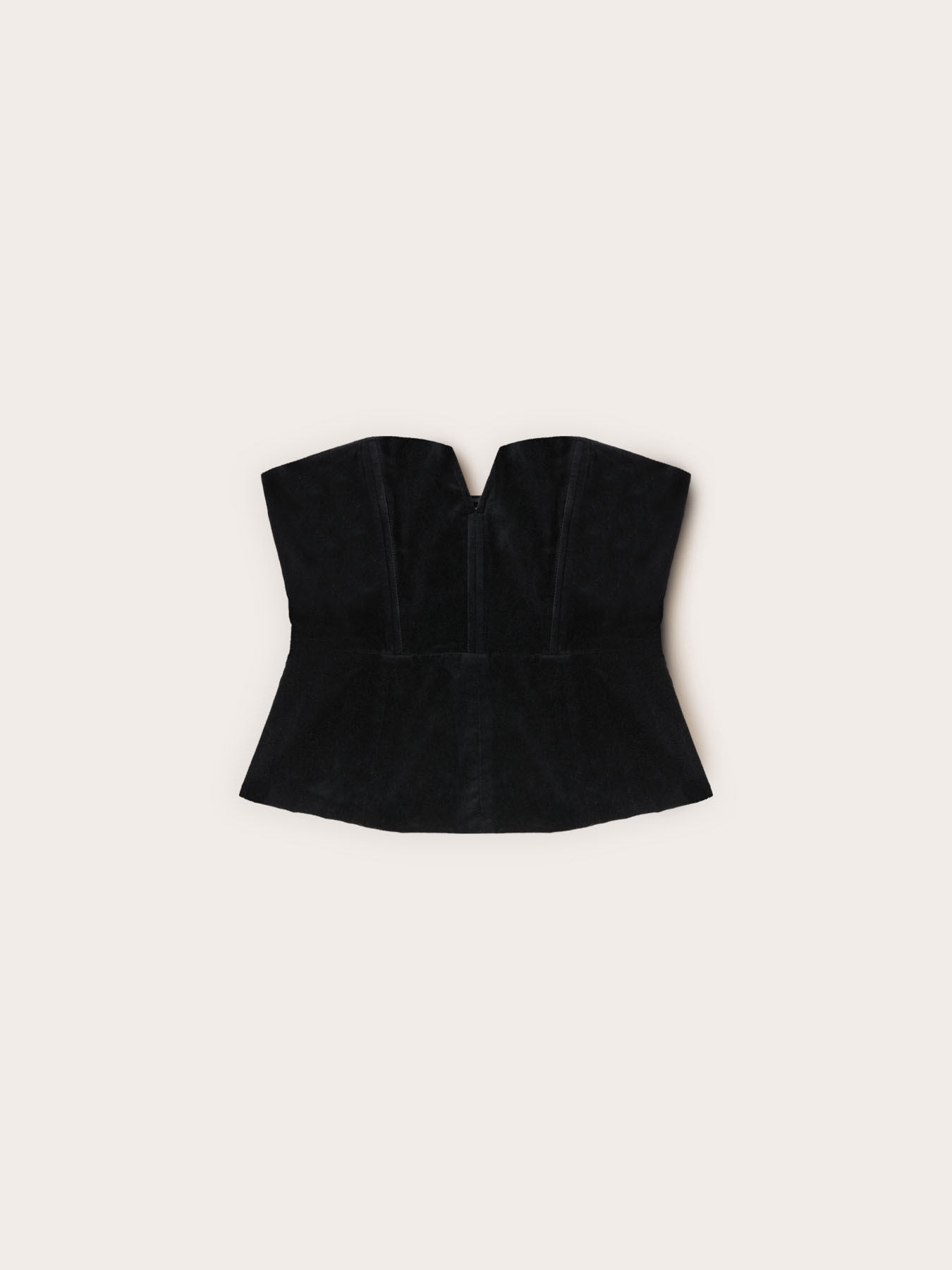 Velvet bustier top with sweetheart neckline image number 4