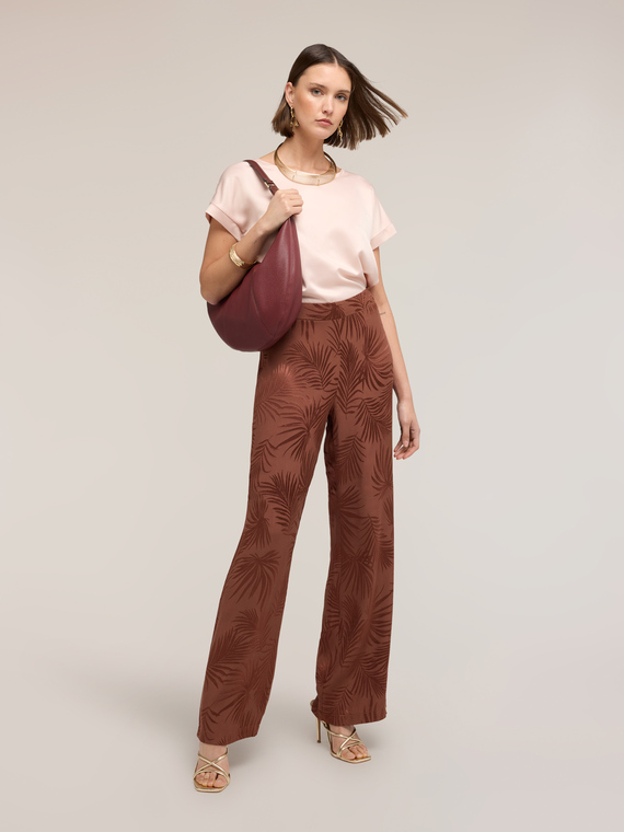 T-shirt bimaterica misto cotone