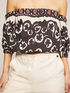 Off-shoulder Ethnic pattern cotton top image number 0