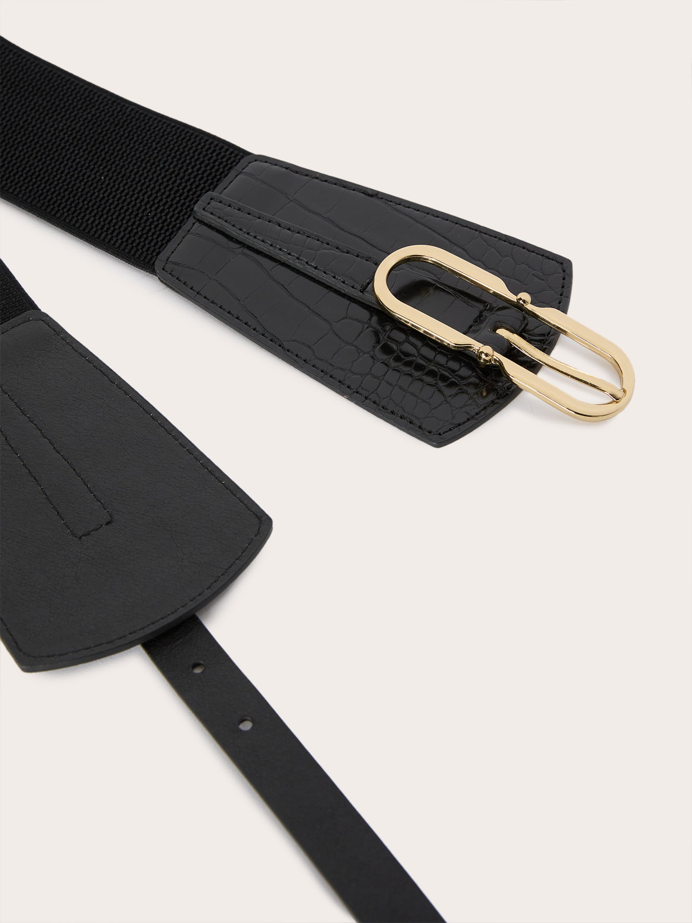 High elastic waistband with metal buckle image number 2