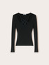 Ribbed sweater with knitted neckline image number 4