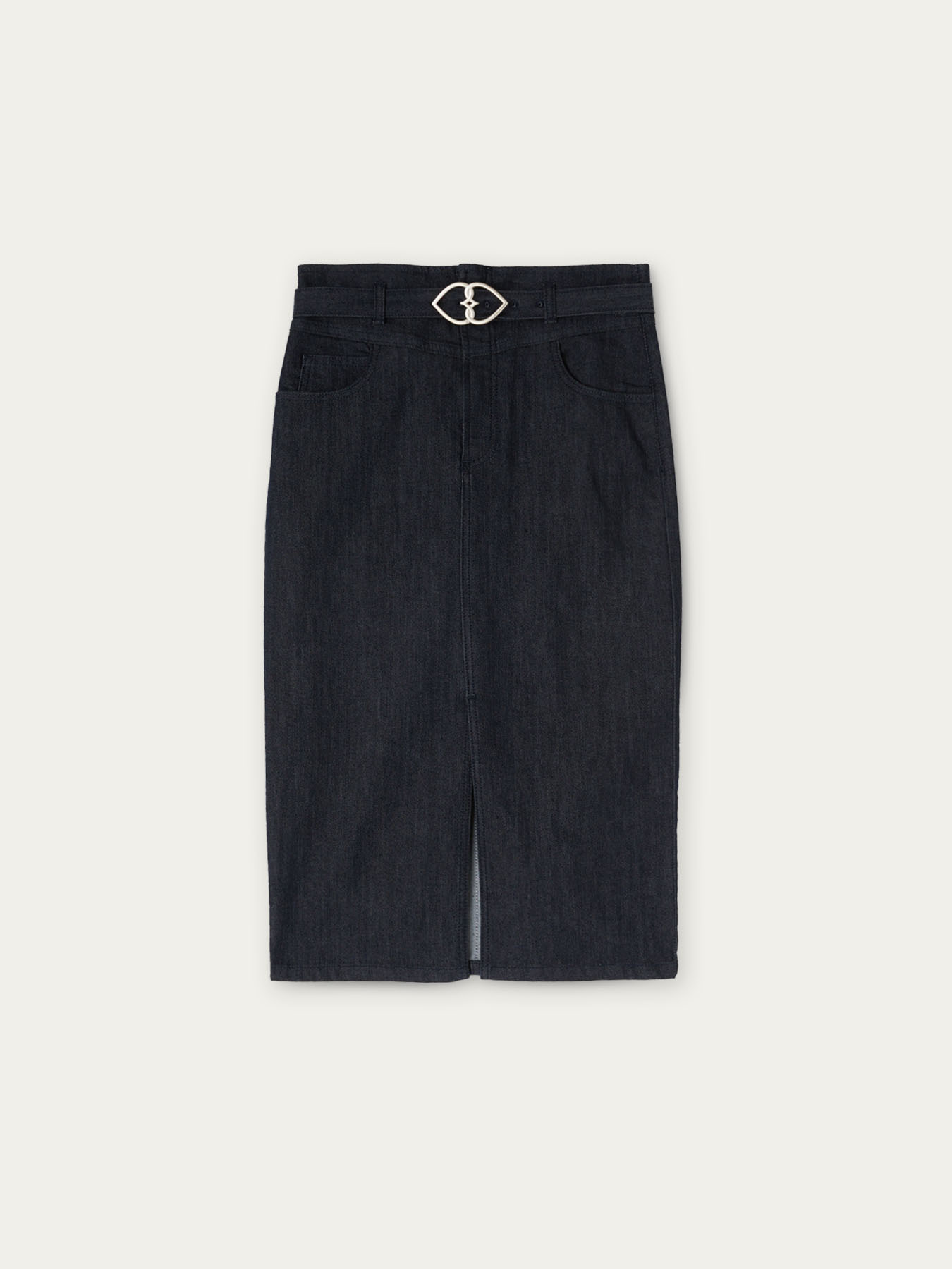 Falda de tubo de tela vaquera image number 3