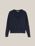 Pullover scollo a v in maglia image number 3