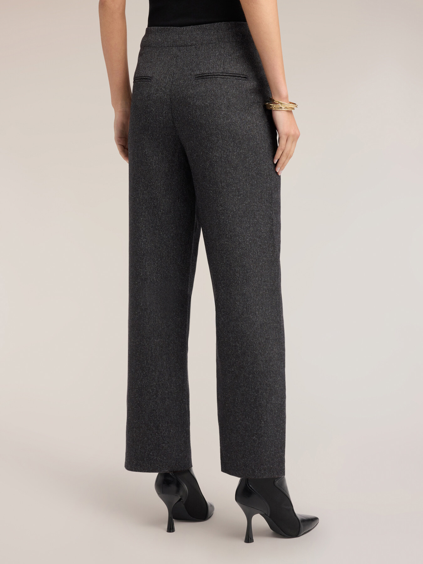 Pantalon barrel en tweed image number 1