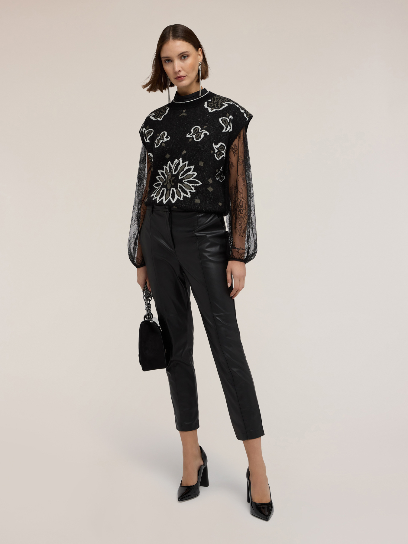 Top in maglia jacquard image number 2