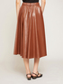 Jupe cloche en simili-cuir image number 1