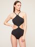 One-piece swimsuit with side cut-out image number 0