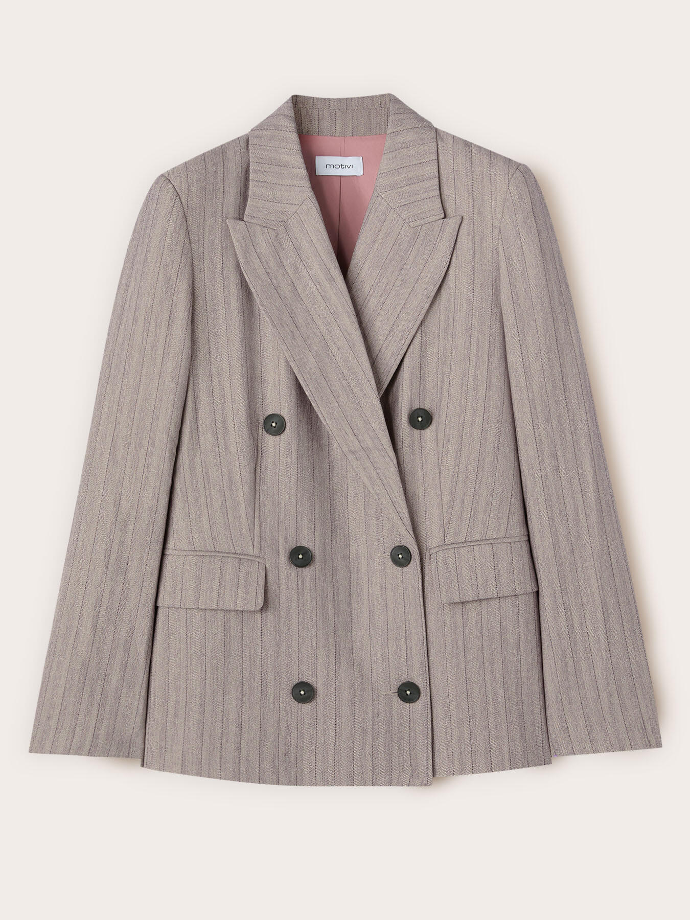 Veste structurée croisée à rayures image number 4
