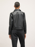 Coated fabric jacket with studs image number 1