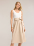 Ausgestelltes Kleid aus Popeline mit Schleife in der Taille image number 2