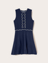 Flare dress in fine pleated knit image number 4