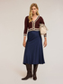 Short knitted cardigan with striped edges image number 0