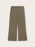 Pantaloni palazzo in tinto filo check image number 4