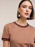 Camiseta con bordes de punto image number 3
