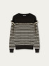 Striped sweater with yoke feature image number 3