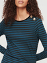 Striped T-shirt with buttons image number 2