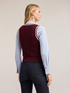 Top in maglia a trecce con bordi a righe image number 1