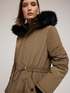 Reversible hooded zip-up down jacket image number 3