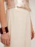 High-waisted palazzo trousers in cr&ecirc;pe fabric image number 3