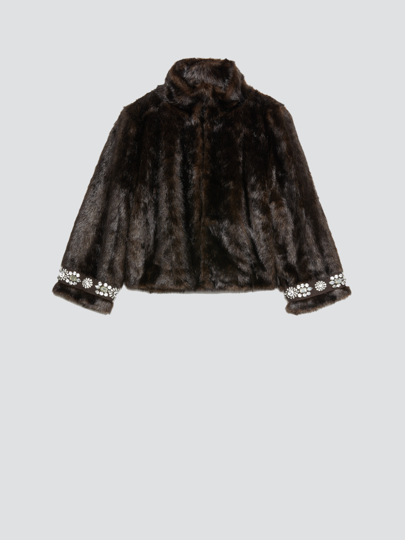 Cappotto corto in simil pelliccia image number 3