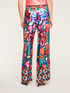 Floral pattern flowing wide-leg trousers image number 1