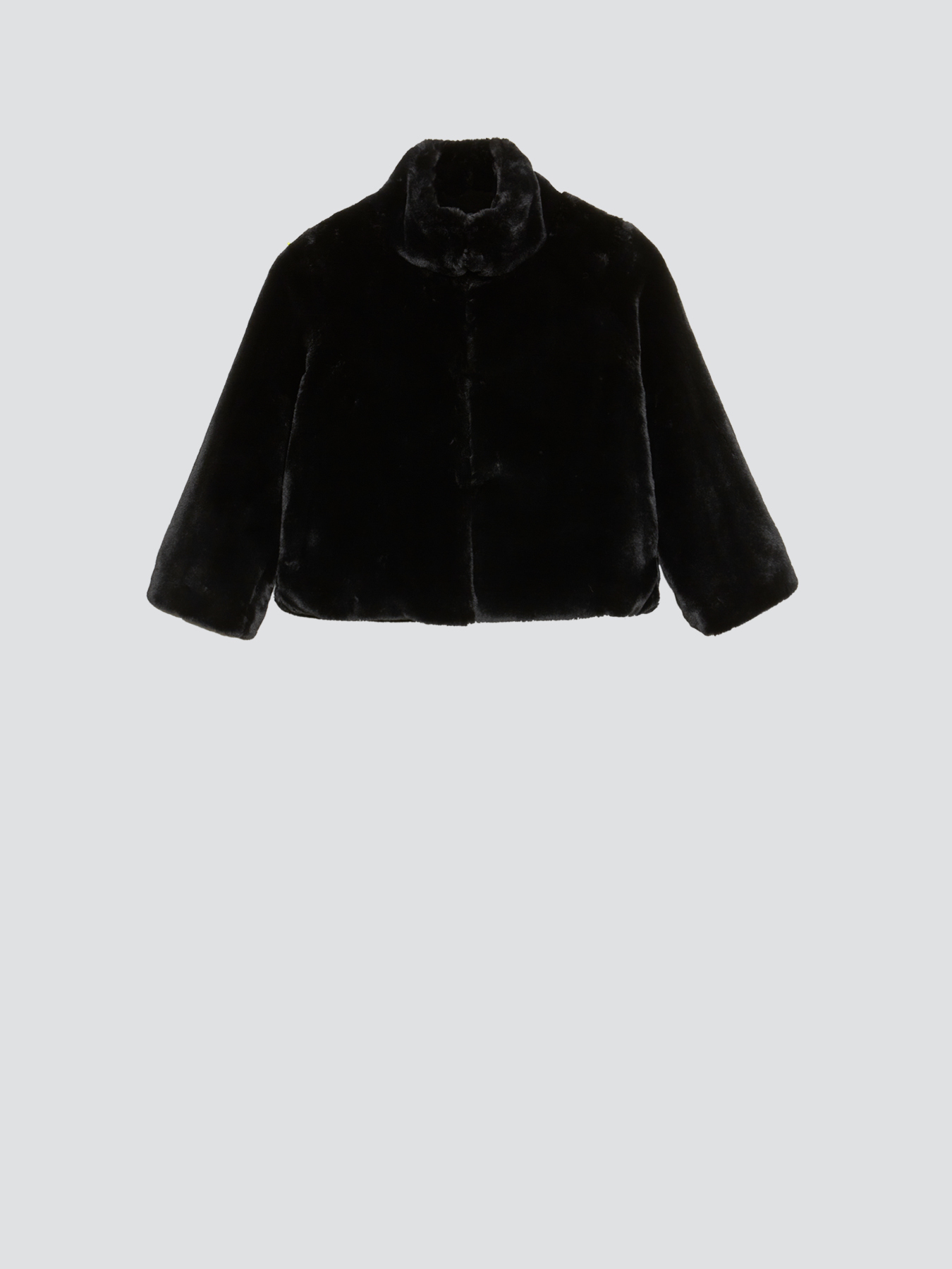 Cappotto corto in simil pelliccia image number 3