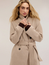 Belted coat in wool-blend drap image number 3