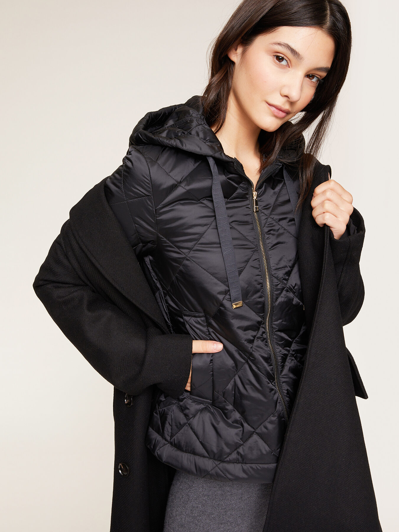 Double breasted coat with down lining image number 2