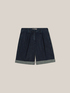 Bermuda in denim con risvolto image number 3