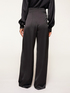 Elegant satin trousers with darts image number 1