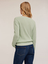 Pull-over col en V en coton image number 1