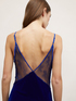 Smooth velvet and lace lingerie dress image number 3