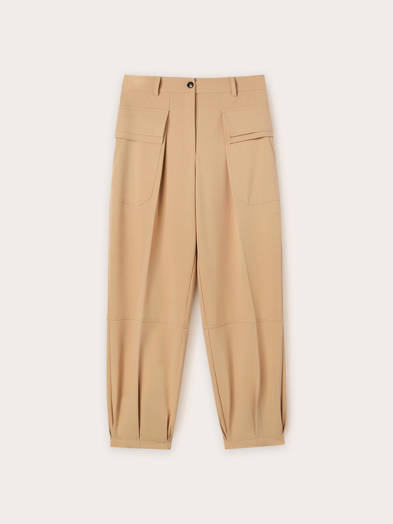 Pantalones cargo de tejido fluido